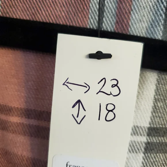 Francesca's Collections Pink and Gray Plaid Hoodie